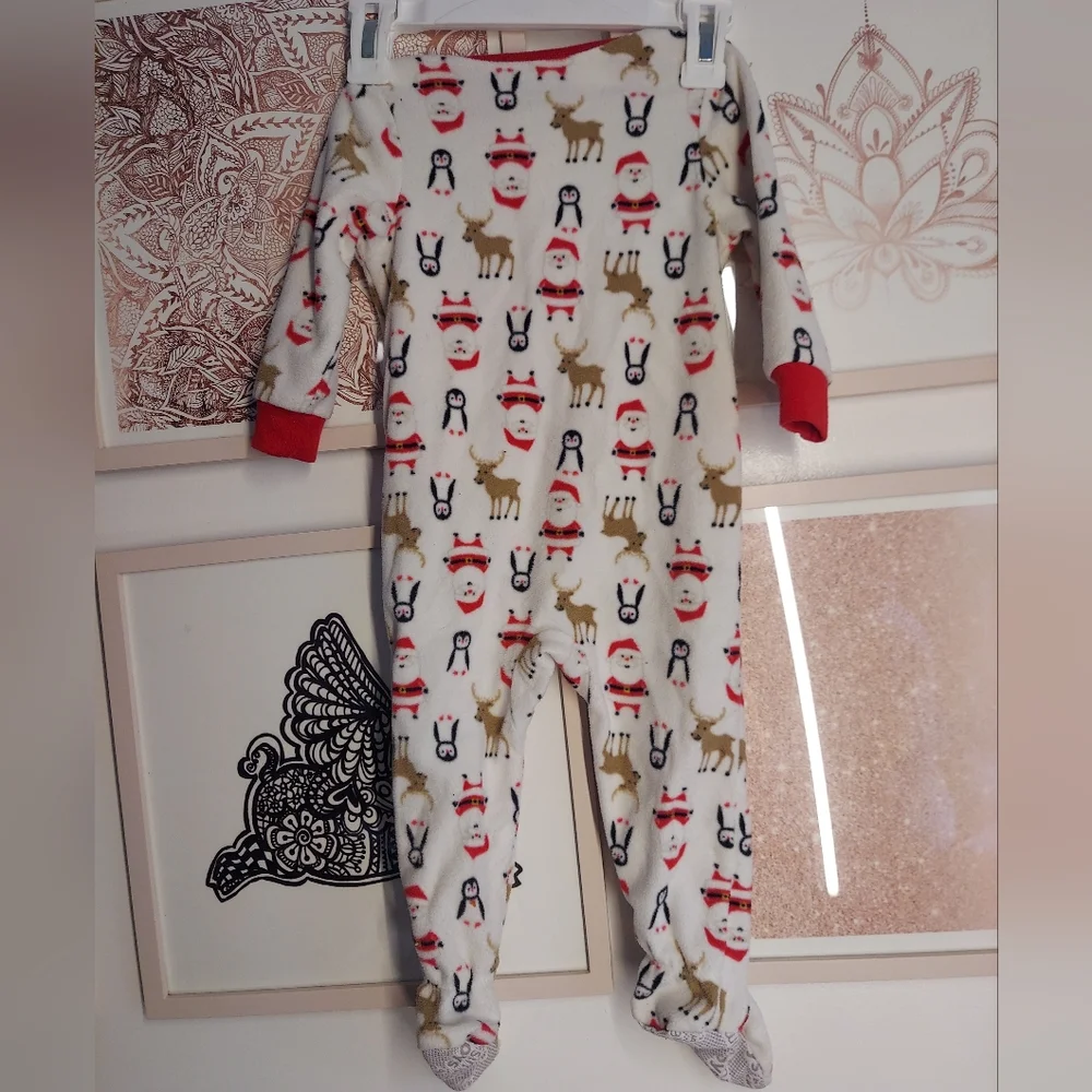 4 Carter's Christmas sleepers,  12 months